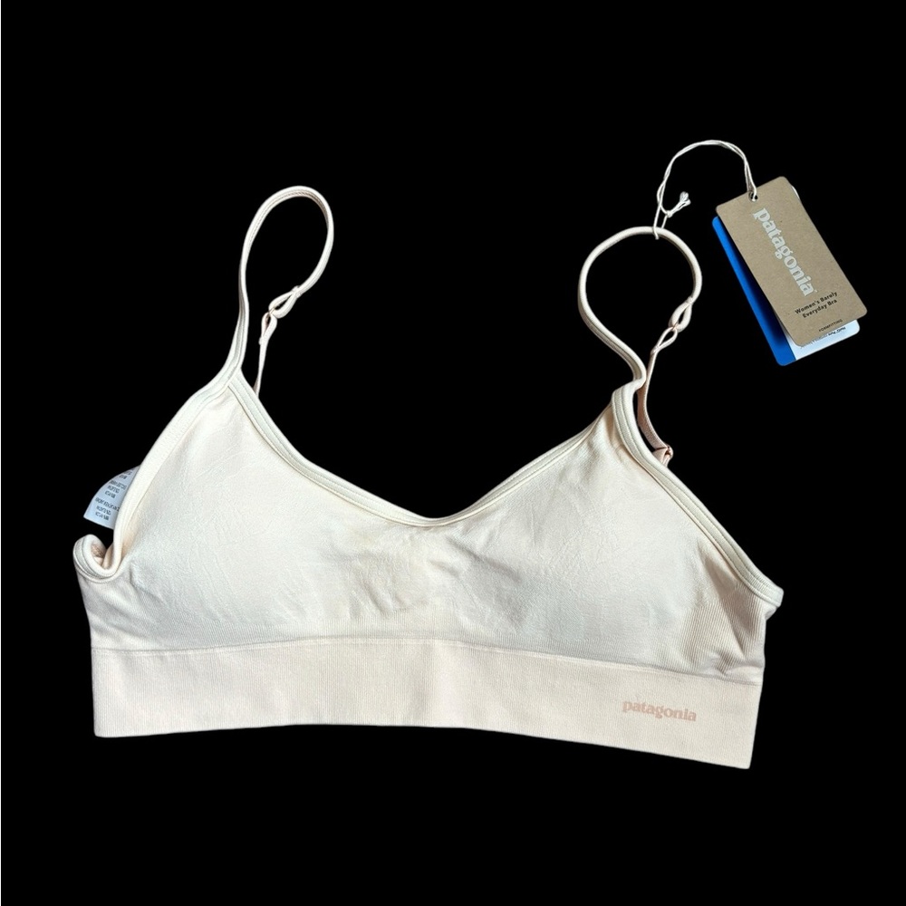 Patagonia Women's Barely Everyday Bra Valley Flora Jacquard Cameo Size M - Picture 1 of 6